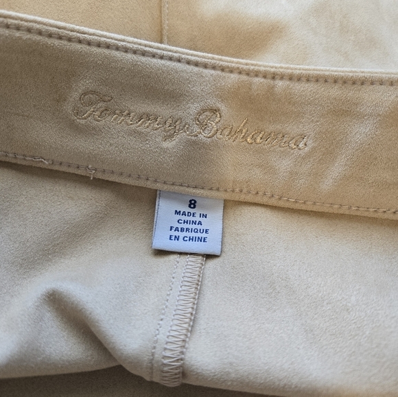 Tommy Bahama Salina Sands Womens Matchstick Pants Sz 8 Faux Suede - Picture 11 of 12